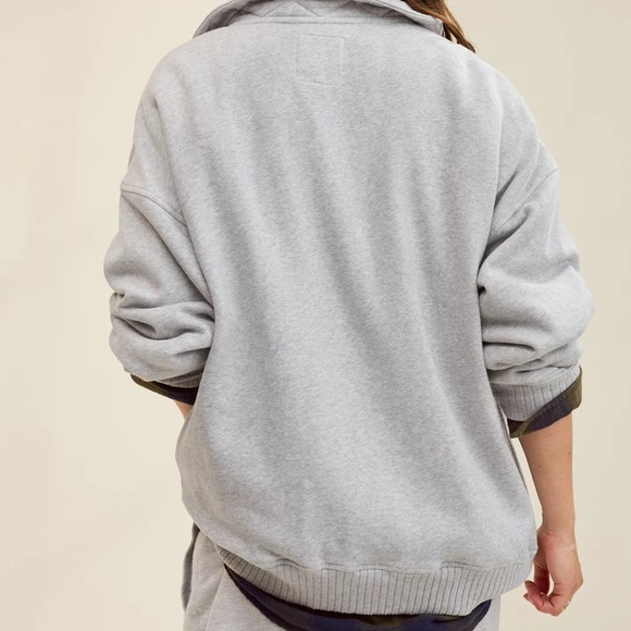 Aerie Oh Snap Sweatshirt Medium Heather Grey - Picture 3 of 5